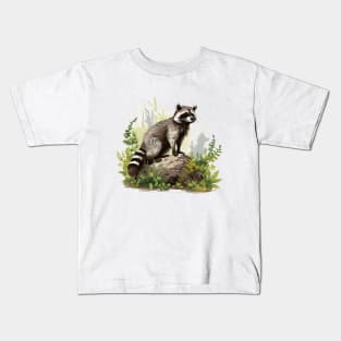 Cute Raccoon Lovers Kids T-Shirt